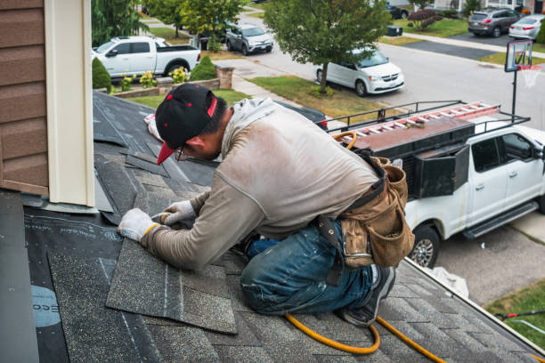 Professional Roofing technician working in Penrose, NC